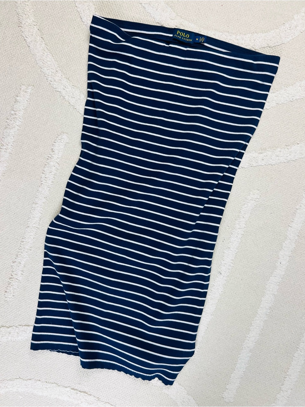 Polo Ralph Lauren Women's Striped Rib-Knit Pencil Skirt – M | Navy & White